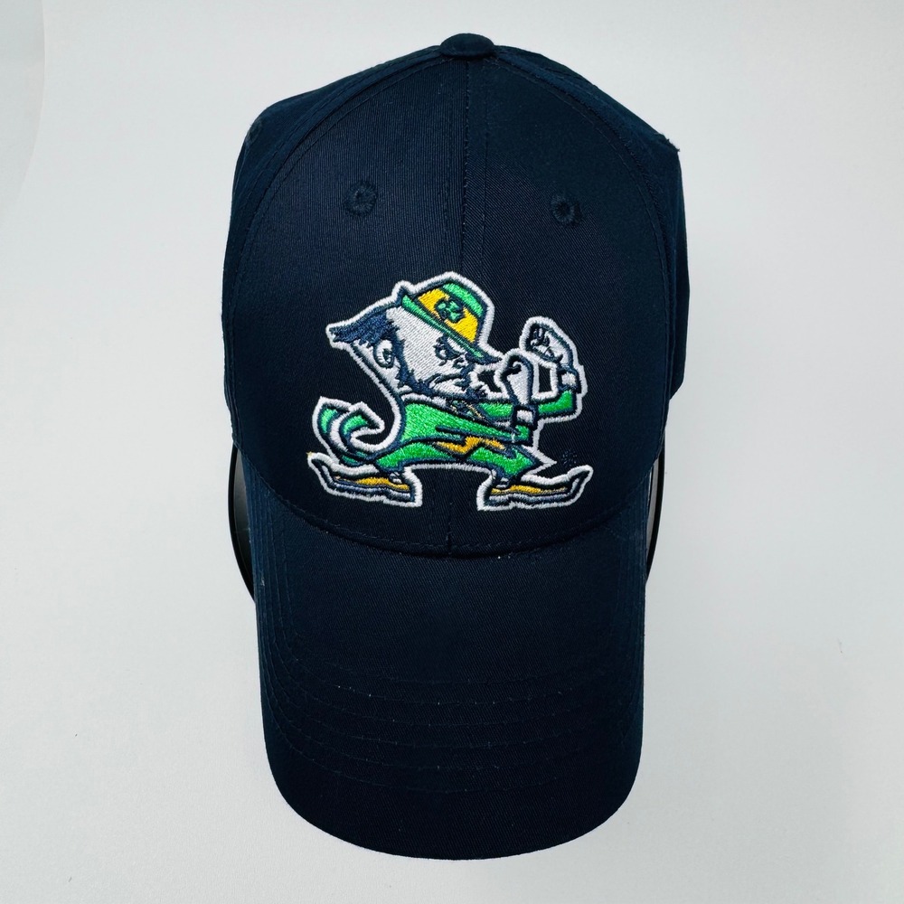 Notre Dame Fighting Irish Captivating Headgear Navy Blue Hook and Loop‎ Hat Cap